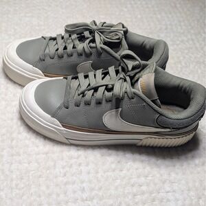 Nike‎ Court Legacy Lift Olive Green Platform Sneakers DM7590-300 Womens 7